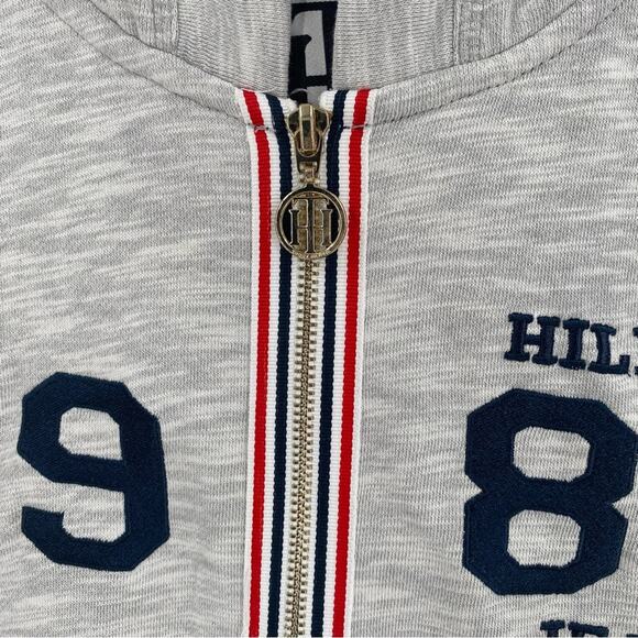 Tommy Hilfiger Jeans grey heather full zip sweatshirt size large - Picture 3 of 9